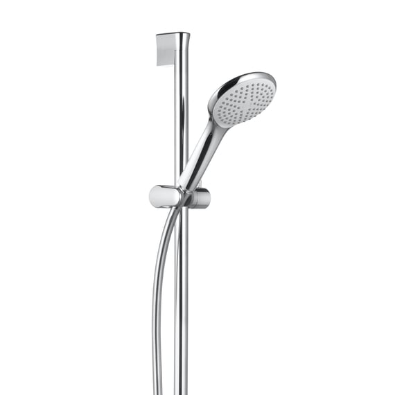 KLUDI FRESHLINE Dual-Shower-System – Chrom/weiß, Mit 250 Mm Brausekopf & Handbrause