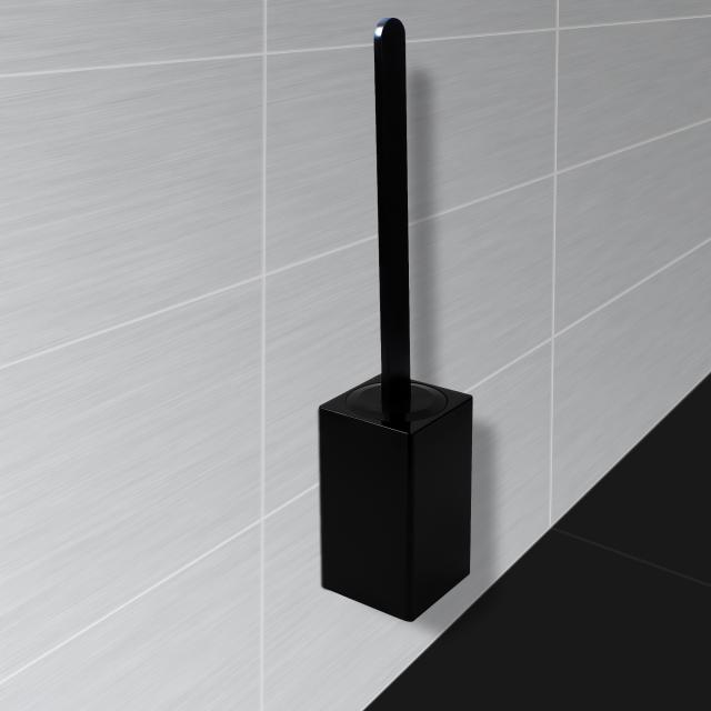 KOH-I-NOOR MATERIA Toilettenbürstengarnitur für Wandmontage schwarz