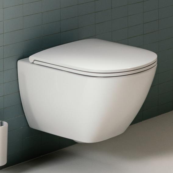 LAUFEN LUA Wand-Tiefspül-WC Compact, mit WC-Sitz weiß, WC-Sitz ohne Absenkautomatik