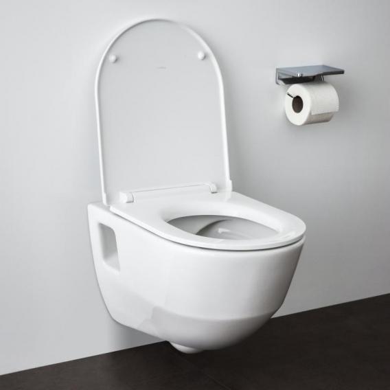 LAUFEN Pro Wand-Tiefspül-WC, spülrandlos, mit WC-Sitz weiß, mit CleanCoat
