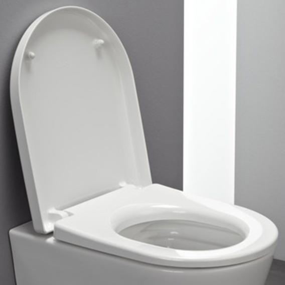 LAUFEN Pro WC-Sitz mit Deckel für offene Befestigung weiß, mit Absenkautomatik