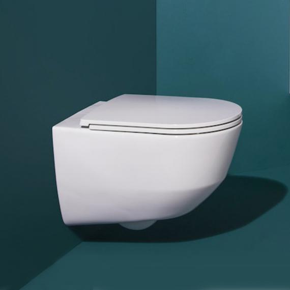 Wand-Tiefspül-WC, mit Pro | - REUTER LAUFEN H8669570000001 weiß spülrandlos, WC-Sitz