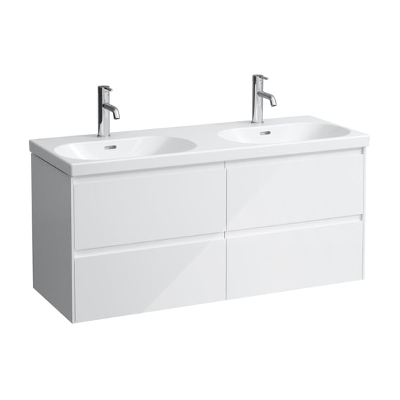 Produktbild von LAUFEN LUA Waschtisch Mit Unterschrank, 4 Auszüge Weiß Glanz, WT Weiß