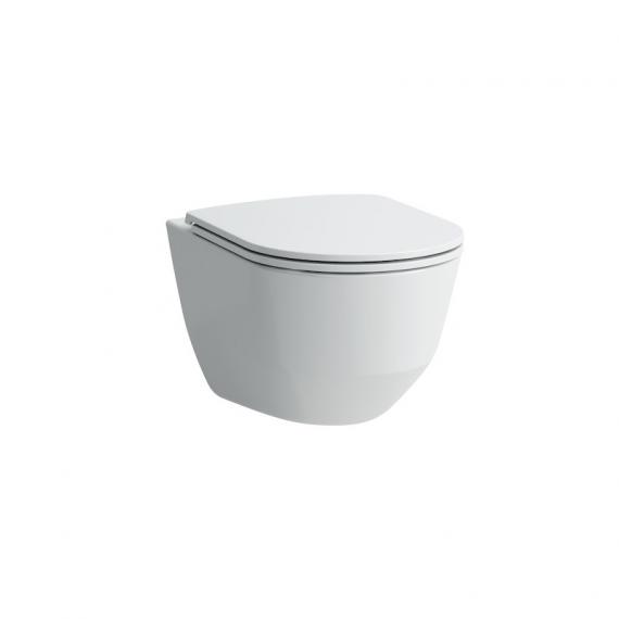 LAUFEN Pro Wand-Tiefspül-WC, spülrandlos, mit WC-Sitz weiß, mit CleanCoat -  H8209664000001+H8989660000001 | REUTER