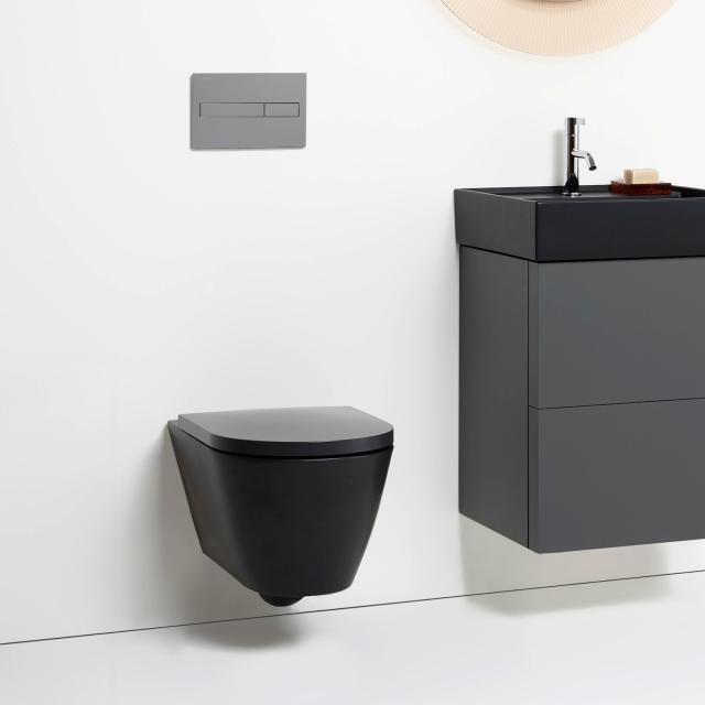 Kartell by LAUFEN Wand-Tiefspül-WC, spülrandlos schwarz matt