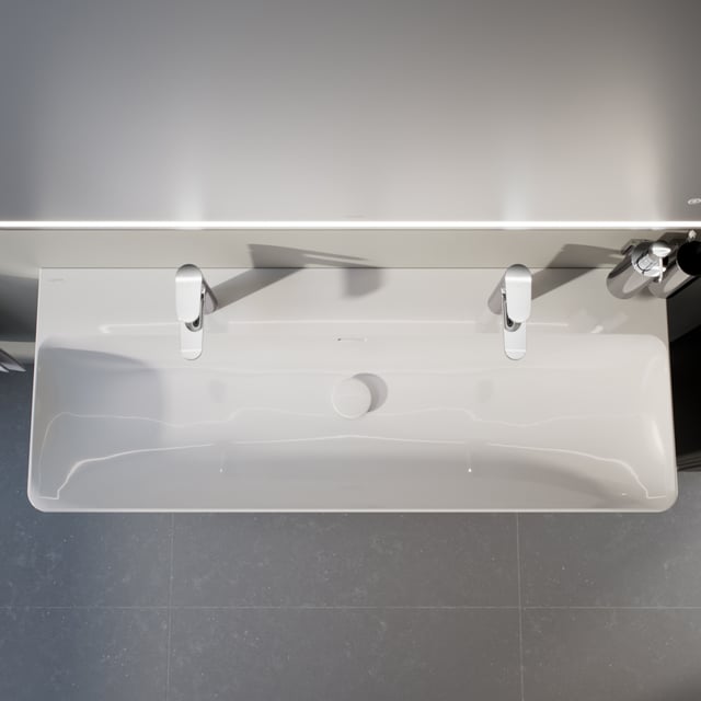 LAUFEN PRO X double washbasin with CleanCoat (LCC), white
