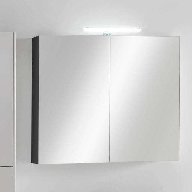 LAUFEN Base Spiegelschrank mit Beleuchtung und 2 Türen verkehrsgrau