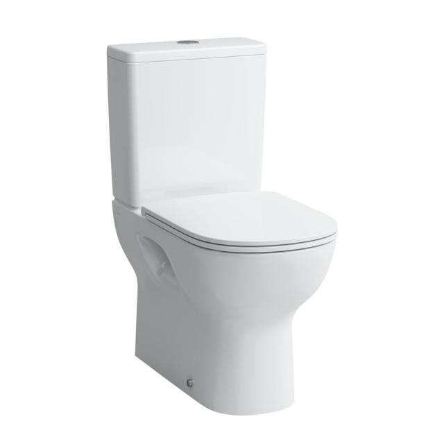 LAUFEN LUA Stand-Tiefspül-WC-Kombination SET, mit WC-Sitz weiß, Abgang variabel, WC-Sitz mit Absenkautomatik, Spülkasten Wasseranschluss hinten