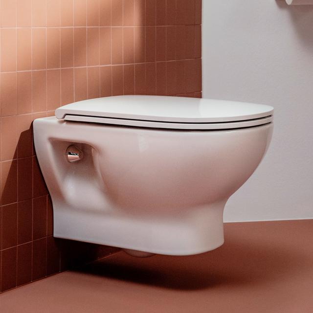 LAUFEN LUA Wand-Tiefspül-WC, mit WC-Sitz weiß, WC-Sitz ohne Absenkautomatik