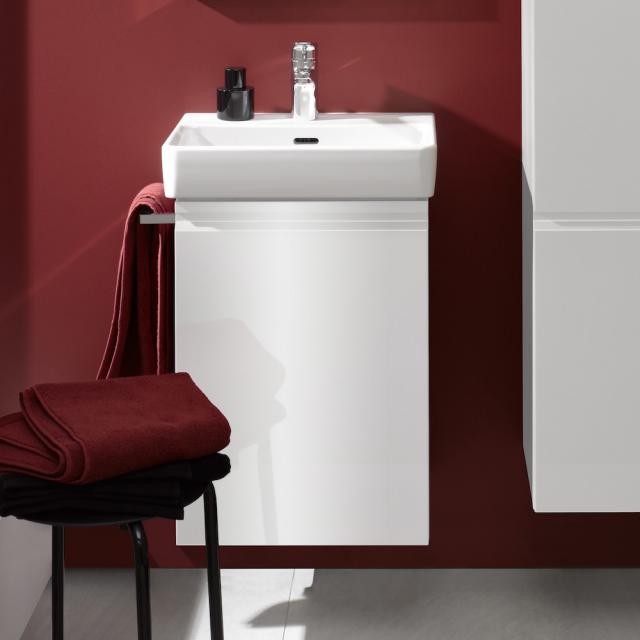 LAUFEN Pro S Handwaschbeckenunterschrank mit 1 Tür weiß glanz