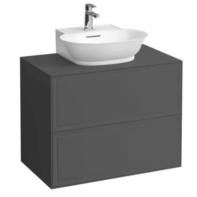 LAUFEN The New Classic Handwaschbeckenunterschrank mit 2 Auszügen Front verkehrsgrau/Korpus verkehrsgrau