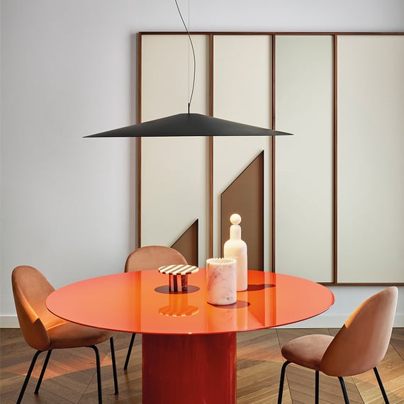 Luceplan Koine pendant light, LED dimmable, black - 1A07NS55W001+1A070 ...