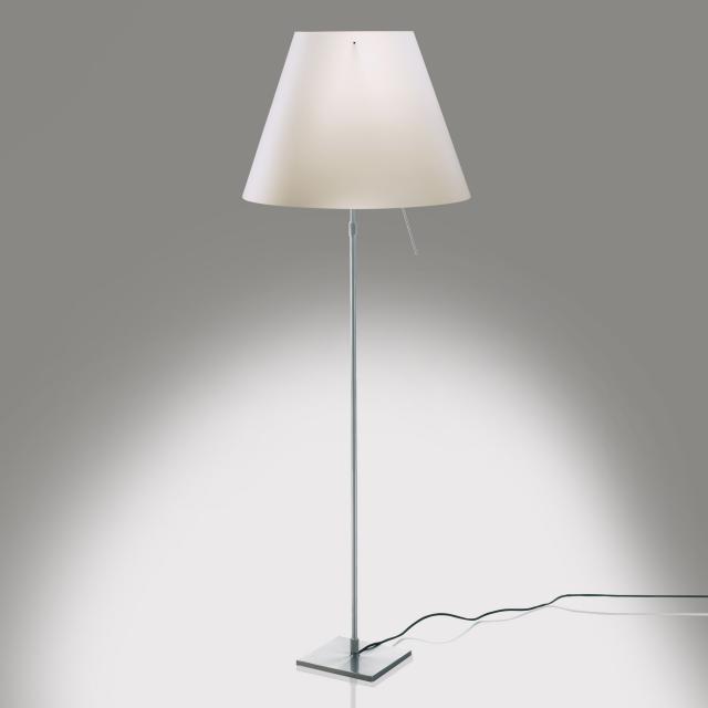 LUCEPLAN Costanza LED Stehleuchte mit Ein-/Aus-Schalter, Fuß aluminium
