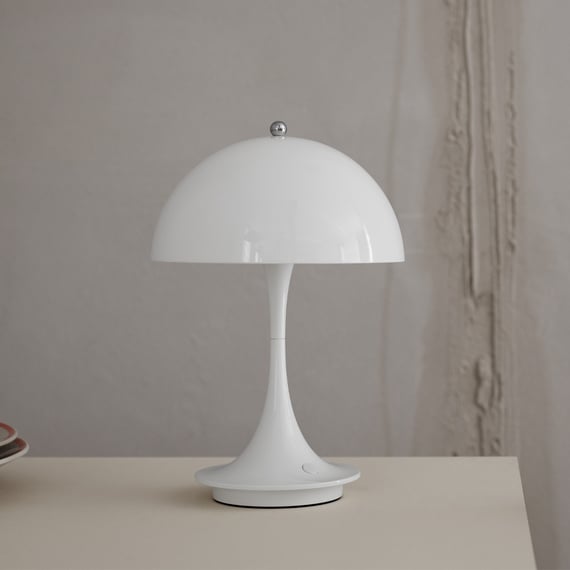 louis poulsen Panthella 160 Portable USB rechargeable LED table lamp with  dimmer white