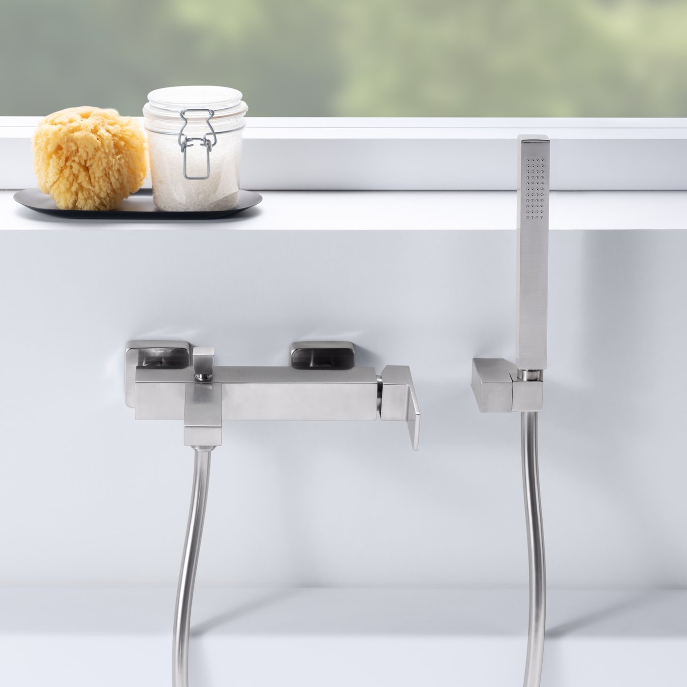 Mariner Quadra exposed bath fitting brushed chrome - QUA0021-CS | REUTER