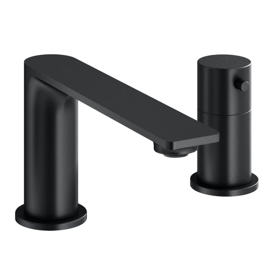 Mariner Arya four-hole, deck-mounted bath mixer matt black - ARY0125-NO