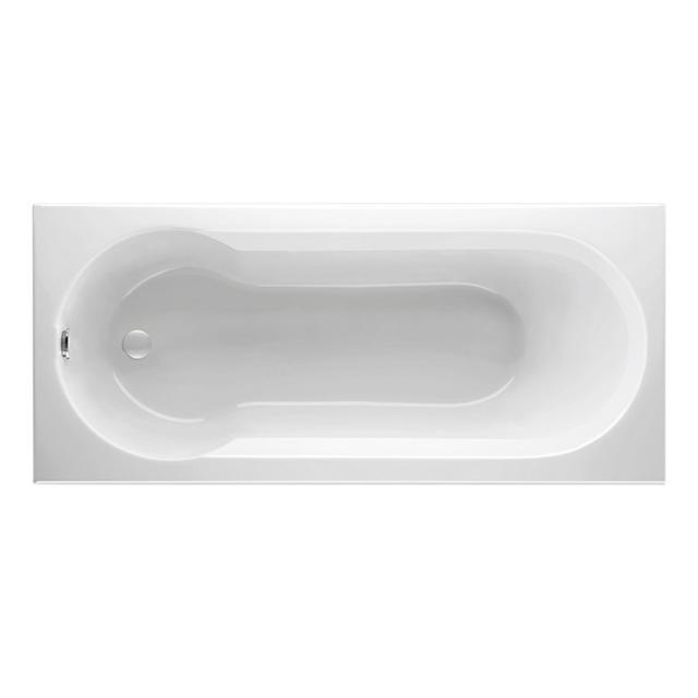 Mauersberger idria Rechteck-Badewanne mit Duschzone, Einbau weiß
