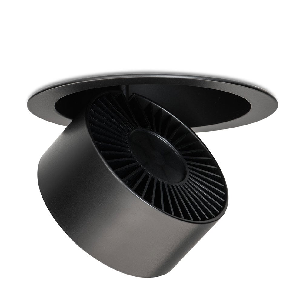 Recessesd Shape mawa wittenberg recessed spotlight round, flexible head, LED matt black ...