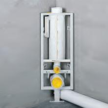 Missel Kompakt-Spülrohr MSR-M 6 Liter für Wand-WC, H: 96 cm, mit Mittelfuß zur Verwendung auf Estrich und FFB , höhenverstellbar bis 70 mm