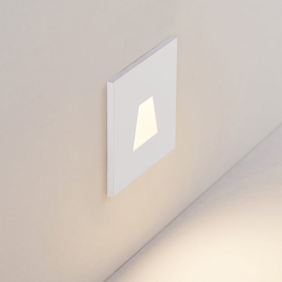 Molto Luce WALL 68R recessed wall light, LED dimmable, white - 222 ...