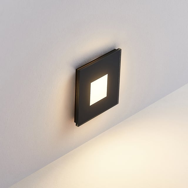 Molto Luce WALL 68R GLASS IP Wandeinbauleuchte, LED dimmbar, schwarz ...