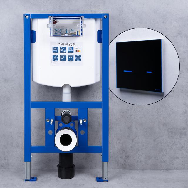 neeos VWTB WC-Vorwandelement H: 98,5 cm, FP30 elektr. Betätigungsplatte, Montage-& Anschlusszubehör