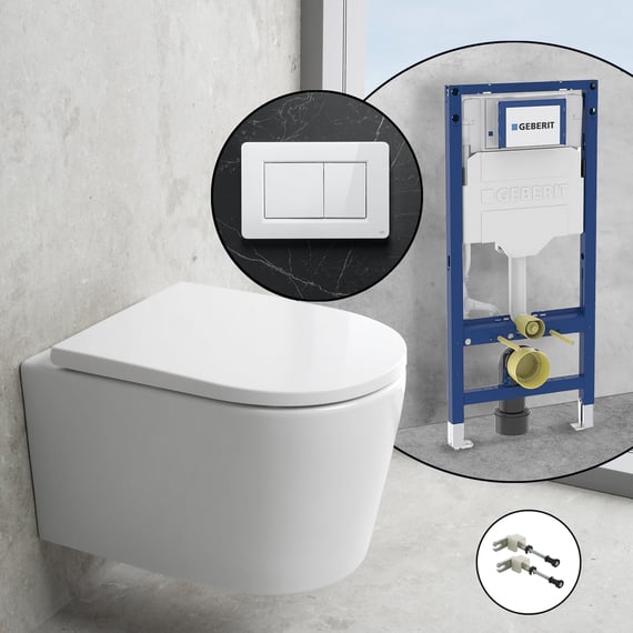 Plaque De Commande Pour WC Suspendu Geberit | Double Chasse, Compatible Sigma 01,30,50,UP320 | Dorée, Installation Facile