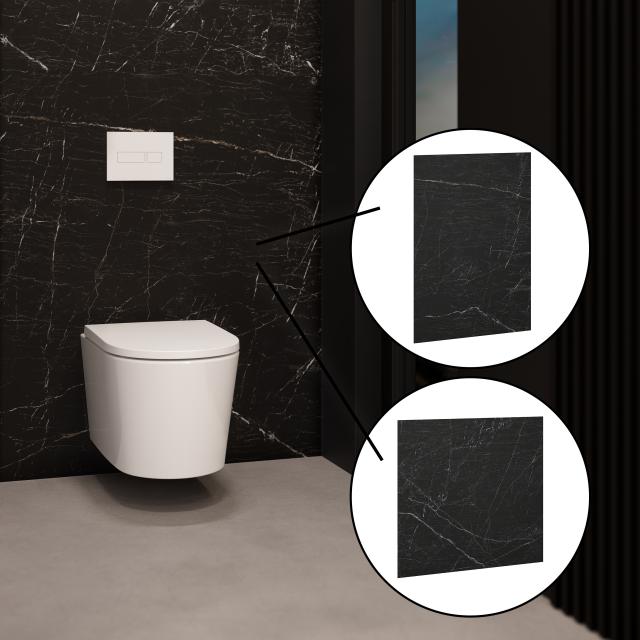 neoro Design-Wandpaneele im Set für neoro Bad,  für WC-Anlage 2x 120x120 cm und Duschanlage 4x 80x120 cm