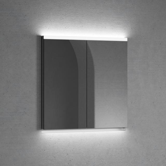 neoro n50 | n50T46 Einbau-Spiegelschrank B: 80 cm mit 2 Türen, mit Beleuchtung