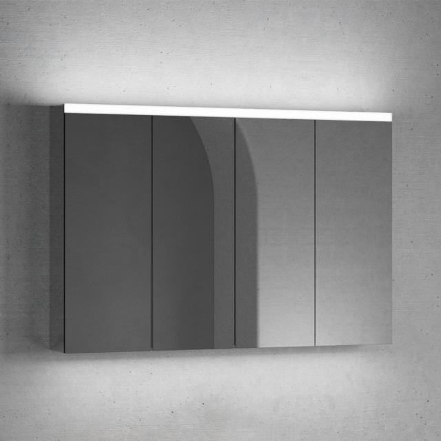 neoro n50 | n50T46 Spiegelschrank B: 120 cm mit 4 Türen, mit Beleuchtung