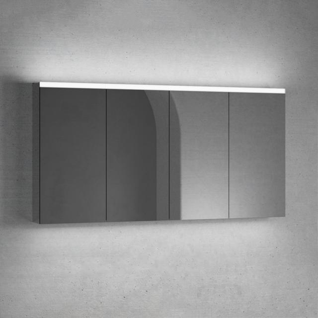 neoro n50 | n50T46 Spiegelschrank B: 160 cm mit 4 Türen, mit Beleuchtung