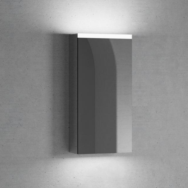 neoro n50 | n50T46 Spiegelschrank B: 40 cm mit 1 Tür, Anschlag links, mit Beleuchtung