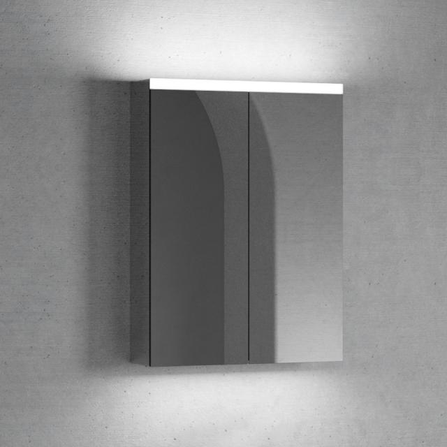 neoro n50 | n50T46 Spiegelschrank B: 60 cm mit 2 Türen, mit Beleuchtung