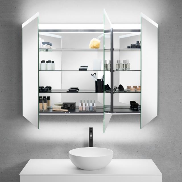 neoro n50 | n50T46 Spiegelschrank mit Beleuchtung B: 100 cm, 3 Türen