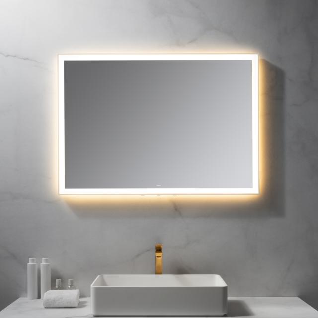 neoro n50 Metal Touch Lichtspiegel B: 100 cm, mit umlaufender Beleuchtung, direkt + indirekt weiß matt