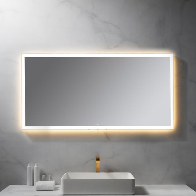 neoro n50 Metal Touch Lichtspiegel B: 140 cm, mit umlaufender Beleuchtung, direkt + indirekt weiß matt