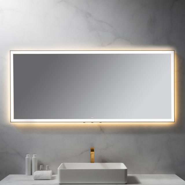 neoro n50 Metal Touch Lichtspiegel B: 160 cm, mit umlaufender Beleuchtung, direkt + indirekt graphit matt