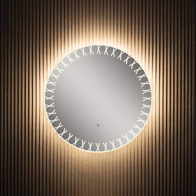 LED Spiegel mit individuellem Text beleuchtet - Federia V Design