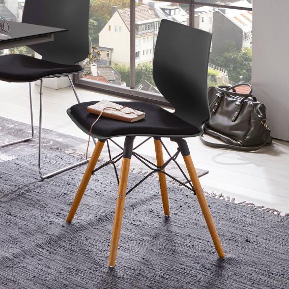 Niehoff TULA Stuhl mit Stativgestell aus Massivholz und Sitzpad