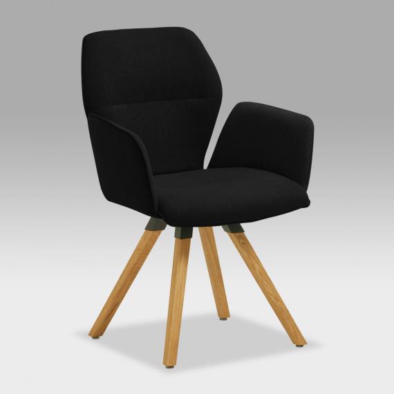 Niehoff MERLOT Stuhl mit Armlehnen und Stativgestell, drehbar - 263247850 |  REUTER