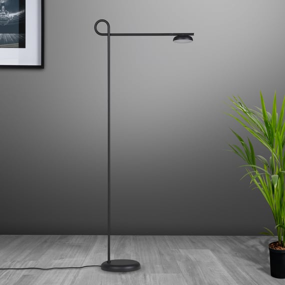 Lampadaire LED Lara Argenté - Up & Down, 2x40W, 8800 Lm, Lumière Blanche Neutre 4000K, Variateur Inclus