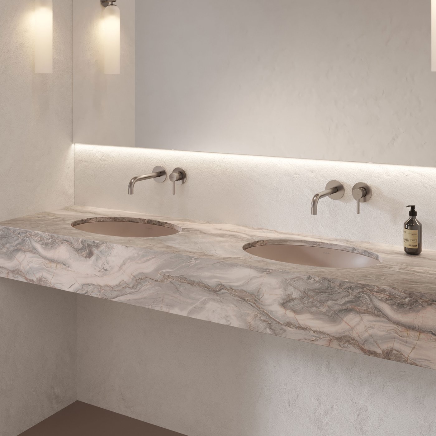 OMNIRES SHELL undercounter basin matt grey beige - SHELL480UPDB | REUTER