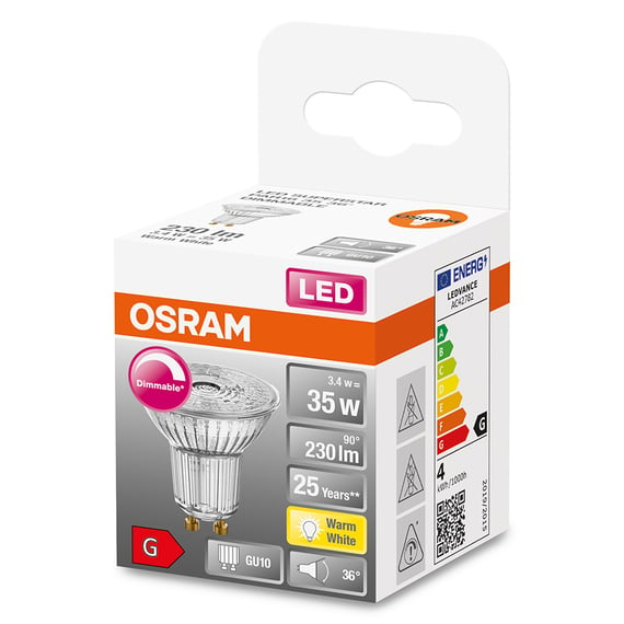 Osram LED Superstar PAR16, GU10 dimmable - 4058075797550