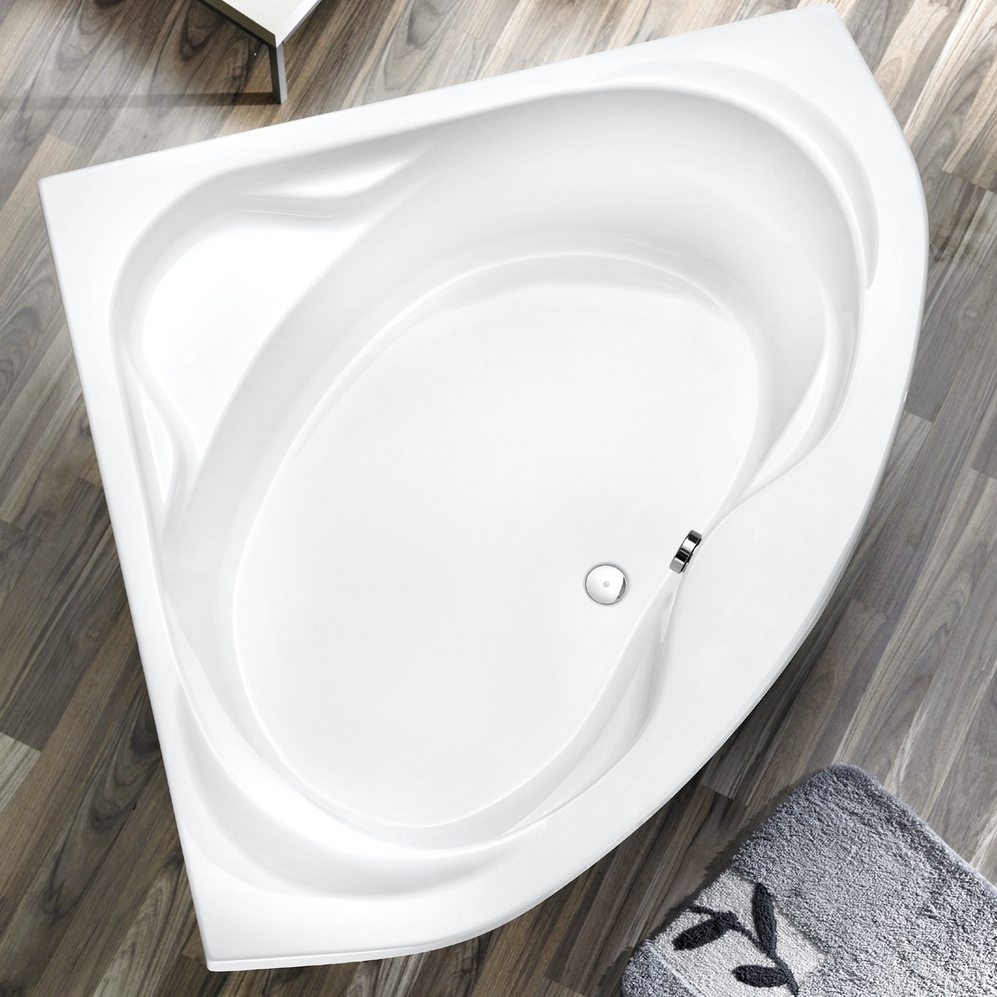 Ottofond Madras Eck-Badewanne, mit Schürze weiß - 901001+901101 | REUTER