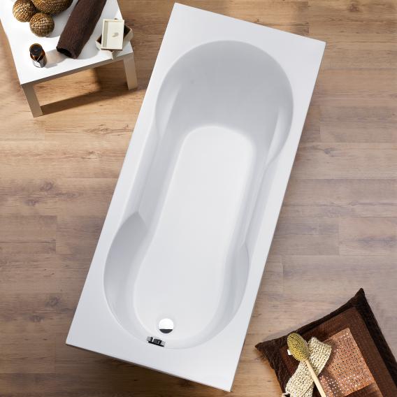 Ottofond Viva Rechteck-Badewanne mit Duschzone, Einbau mit Wannenträger
