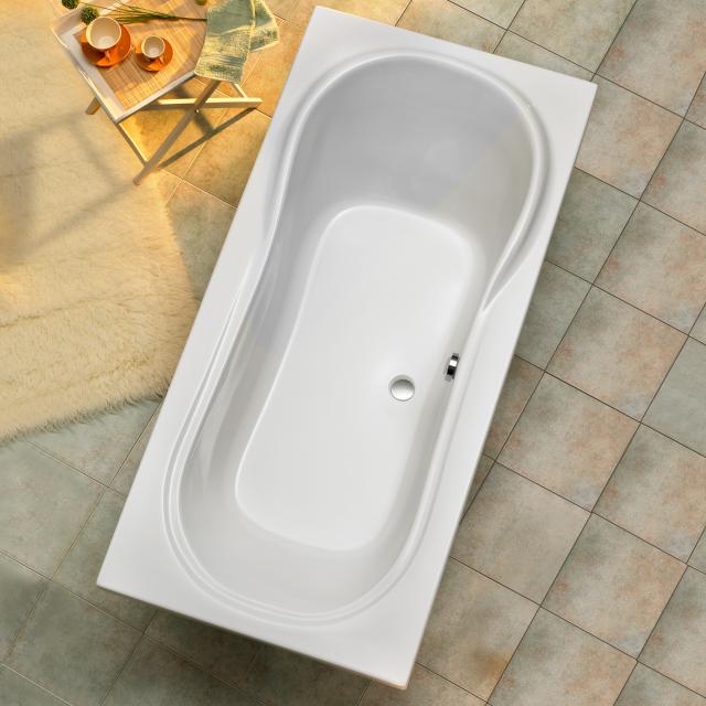 Ottofond Palma Rechteck-Badewanne, Einbau mit Fußgestell
