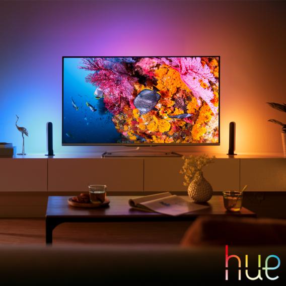 PHILIPS Hue White and color ambiance Play LED Tischleuchte 2er Set