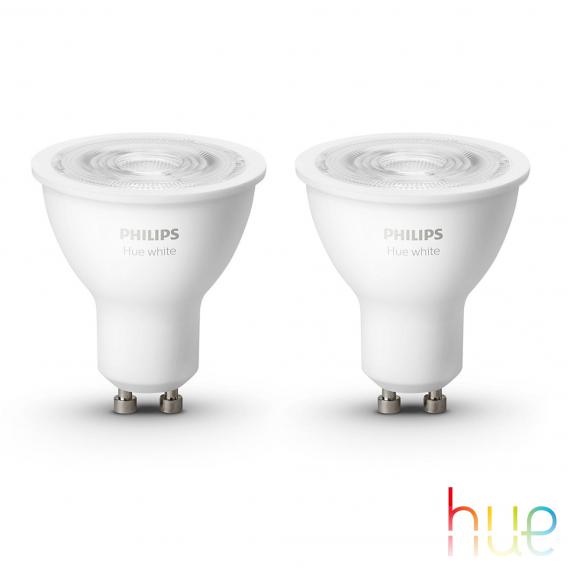 PHILIPS Hue White LED GU10 5,2 Watt Doppelpack