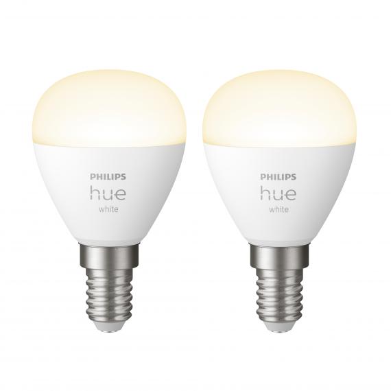 PHILIPS Hue White LED E14 candle/luster, 5.7 Watt double pack -  8719514356771