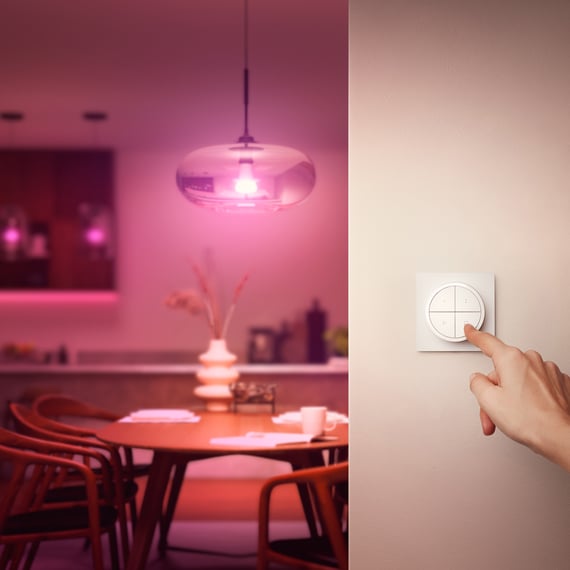 thumbnail image 2 of Philips Hue Tap Dial Wireless Smart Switch - White, Control Rooms & Dim Lights 2 of 14